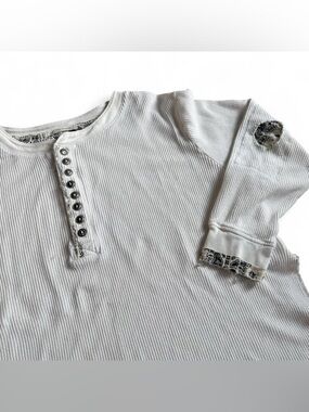 Free People We The Free Oversized Thermal Top Large Henley Boho